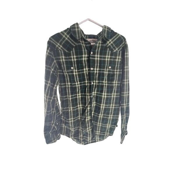 Urban Pipeline Green Plaid Long Sleeve Button Down Shirt Men's Size Medium - Picture 1 of 6